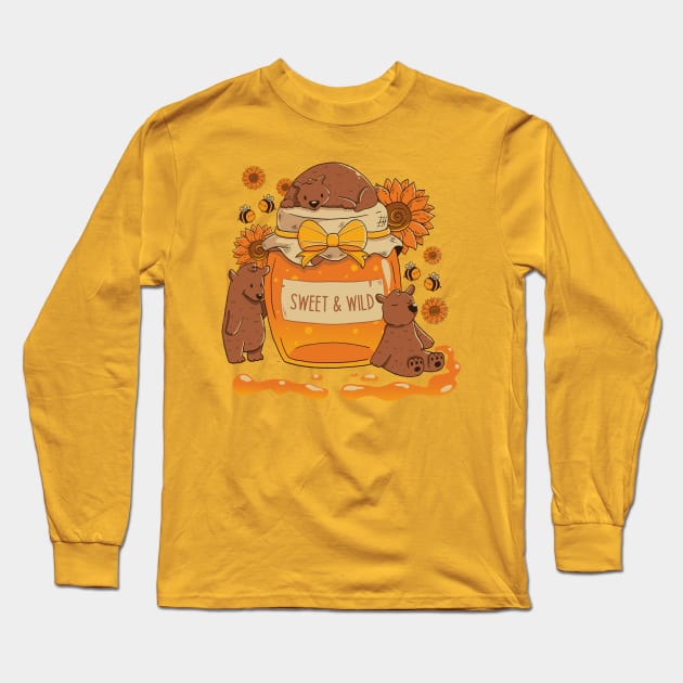 Sweet & Wild Bear by Tobe Fonseca Long Sleeve T-Shirt by Tobe_Fonseca